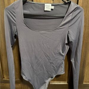 Princess Polly Grey Long Sleeve Bodysuit